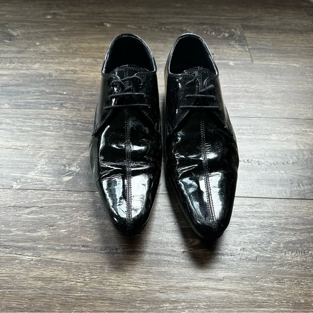 Men's Black Leather Dress Shoes